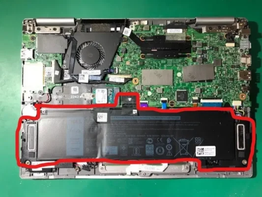 磯子区のDELLデルパソコン修理でInspiron 7380バッテリー交換